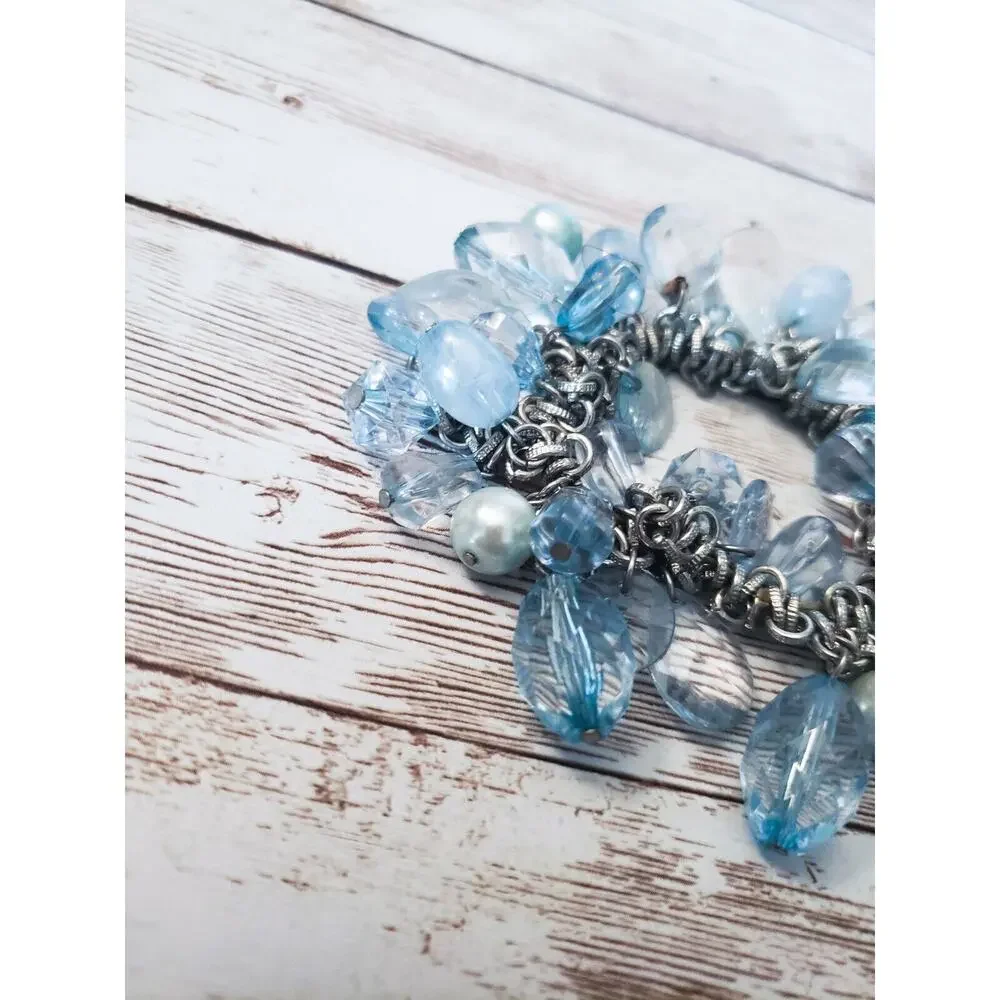 Vintage Stretch Bracelet - Light Blue